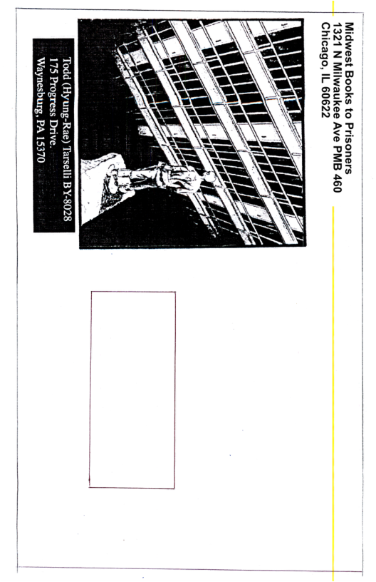 | Midwest Books to Prisoners 1321 N Milwaukee Ave PMB 460  Chicago, IL 60622  